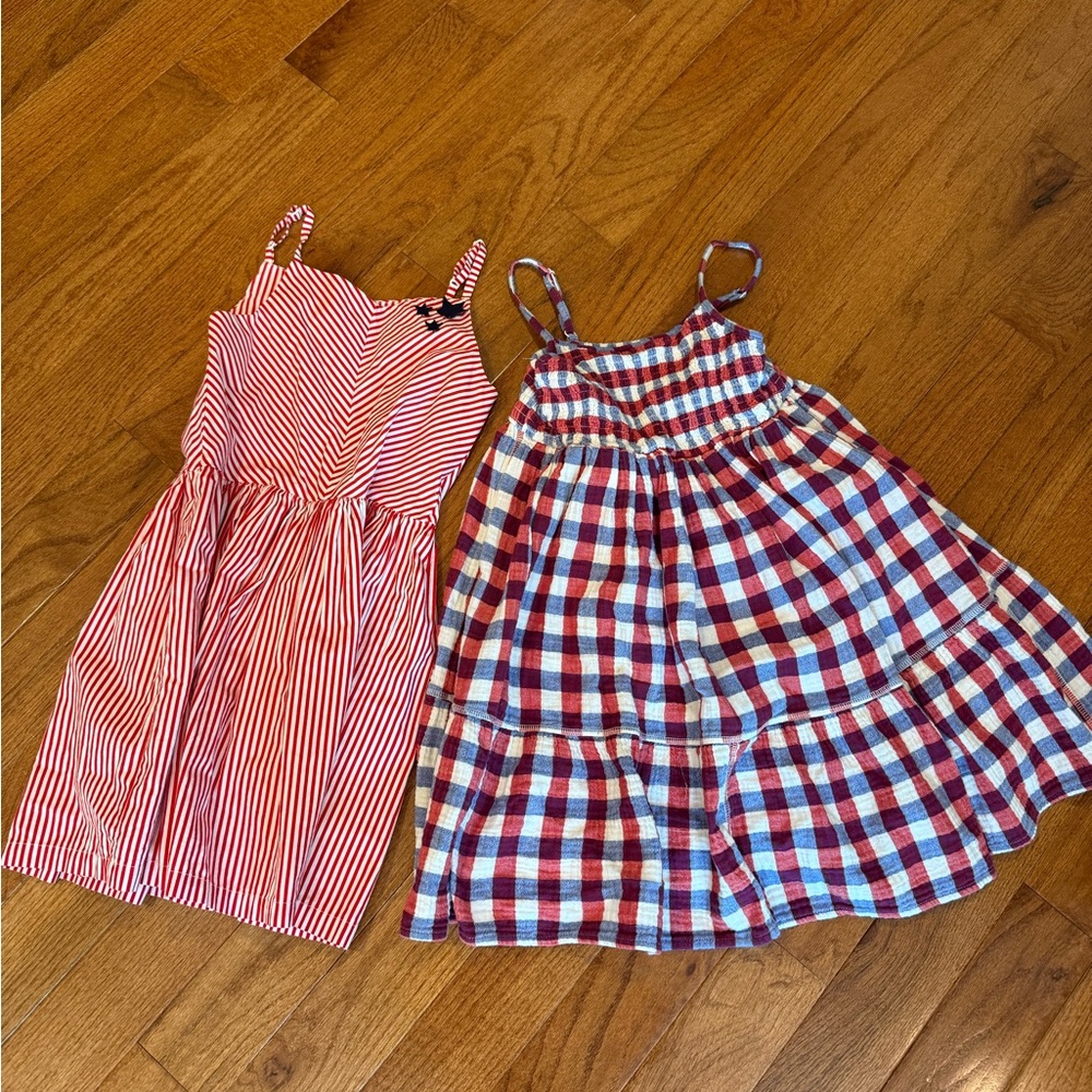 Gymboree Pink and White Sleeveless Spaghetti Strap Sundress